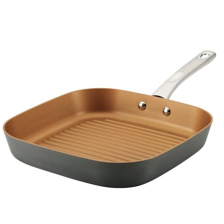 AYESHA CURRY Hard Anodized Aluminum Deep Square Grill Pan11.25 in. 80266